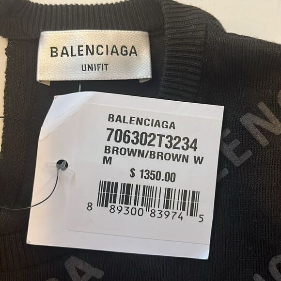 BALENCIAGA Printed Cotton T-Shirt M MSRP: $ 1350.00 - Picture 8 of 15